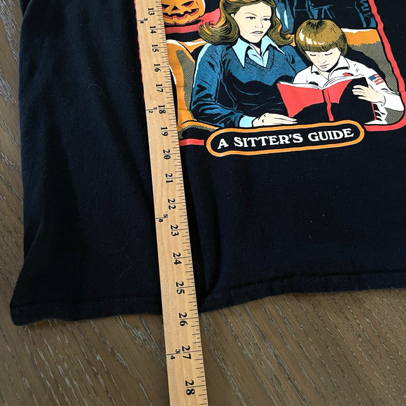 Halloween Graphic Shirt Adult Large Horror Sitters Guide Novelty Michael Myers - Picture 7 of 7